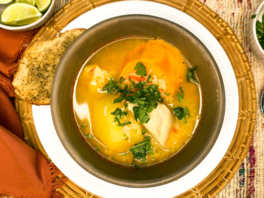 Chilean style chicken soup - Mabel Montalva